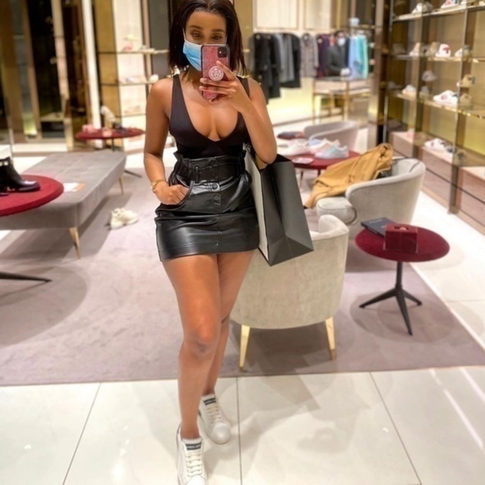 ZARA Faux Leather Paper Bag Hi-Waist Mini Skirt with pockets 5427/150 - Picture 1 of 11
